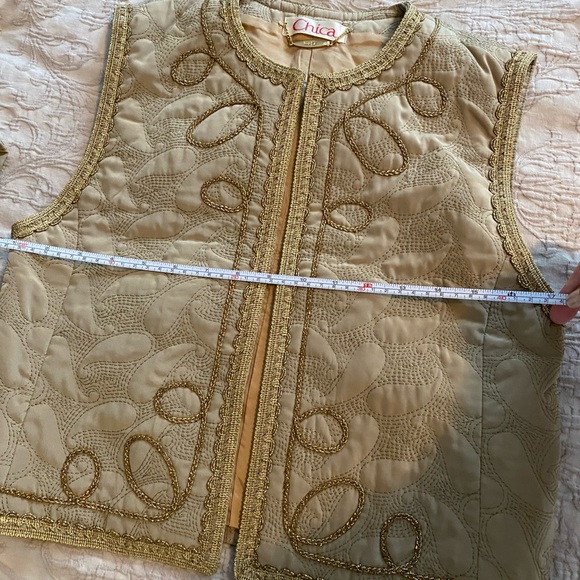 Vintage brocade 2-pc quilted vest and pant set - Picture 2 of 7